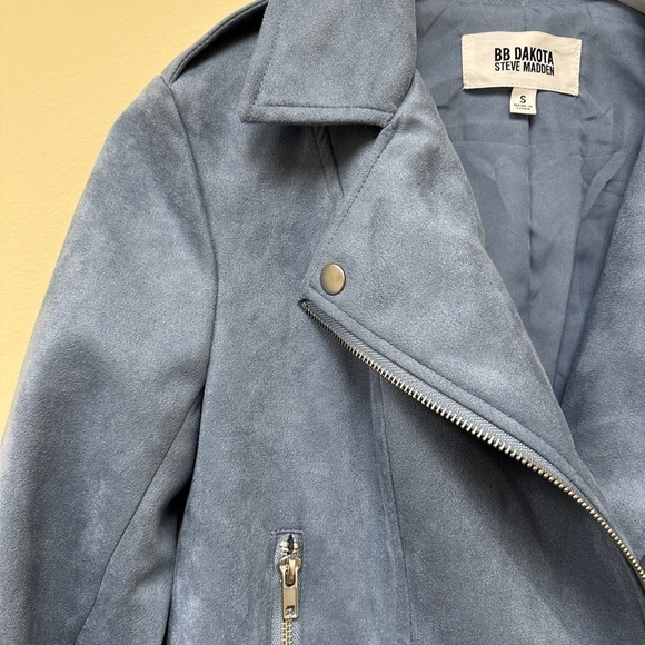 BB Dakota Blue Moto Jacket Size Small - Picture 7 of 14